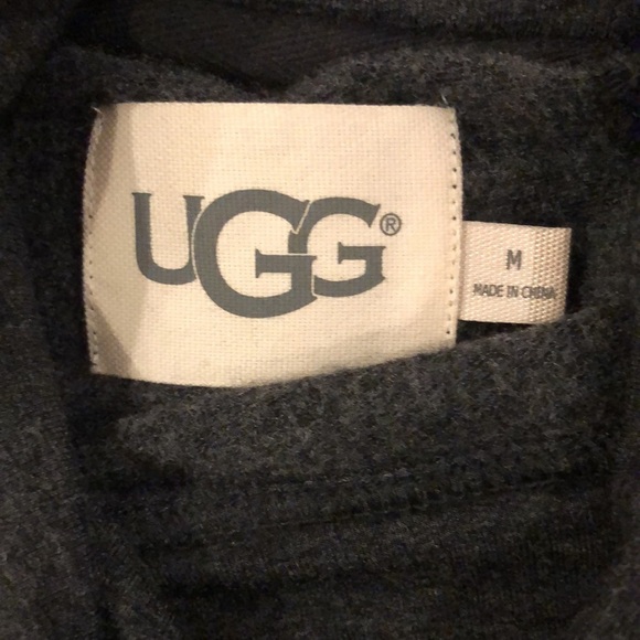 UGG Cropped Funnel Neck Sweatshirt in Dark Grey M - Picture 5 of 7